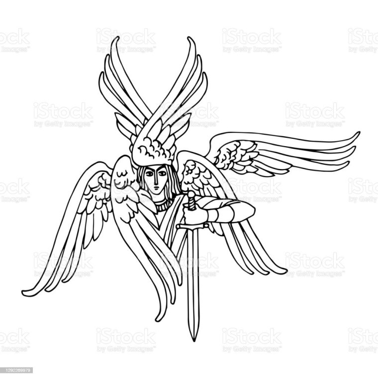 Шестикрылый Серафим с мечом