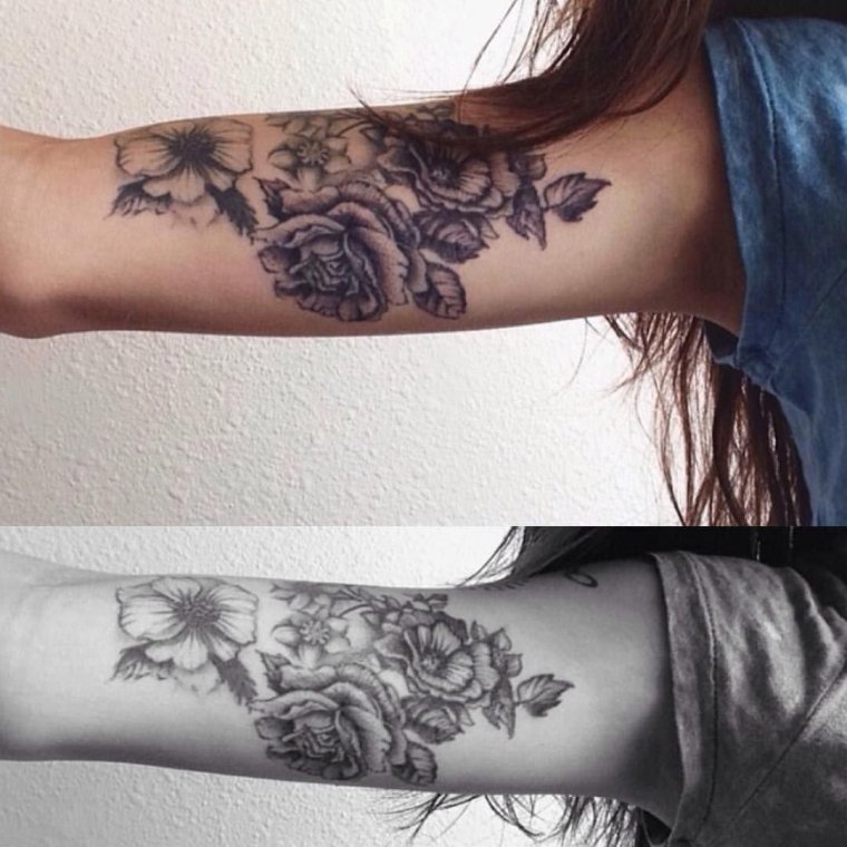 Тату на внутренней стороне руки