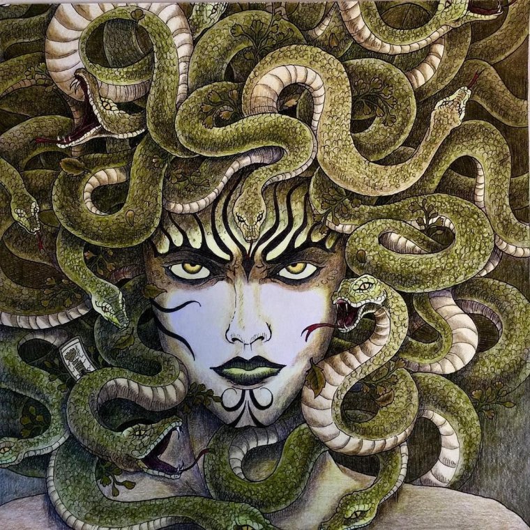 Медуза Горгона тату эскиз