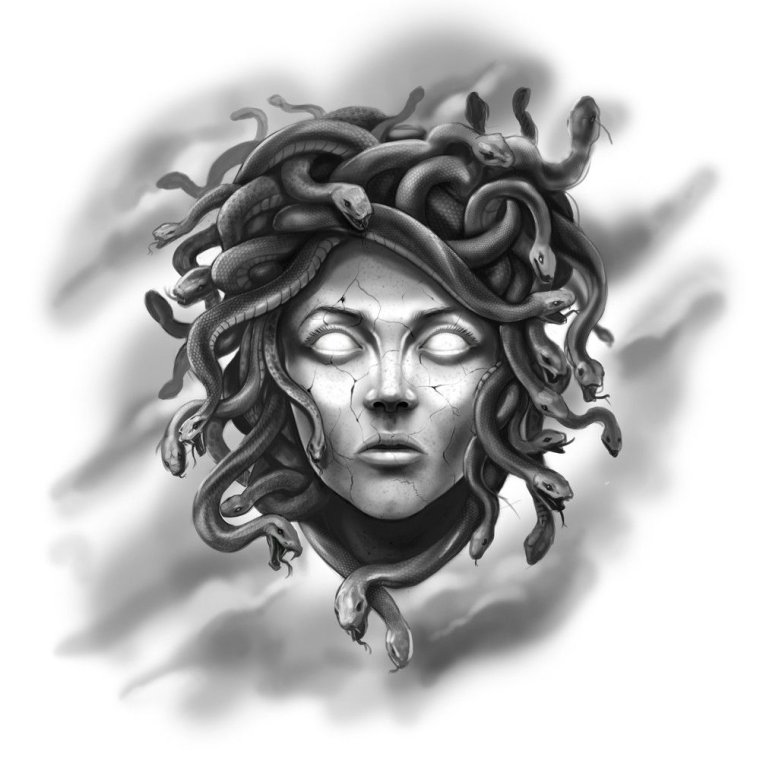 Медуза Горгона принт