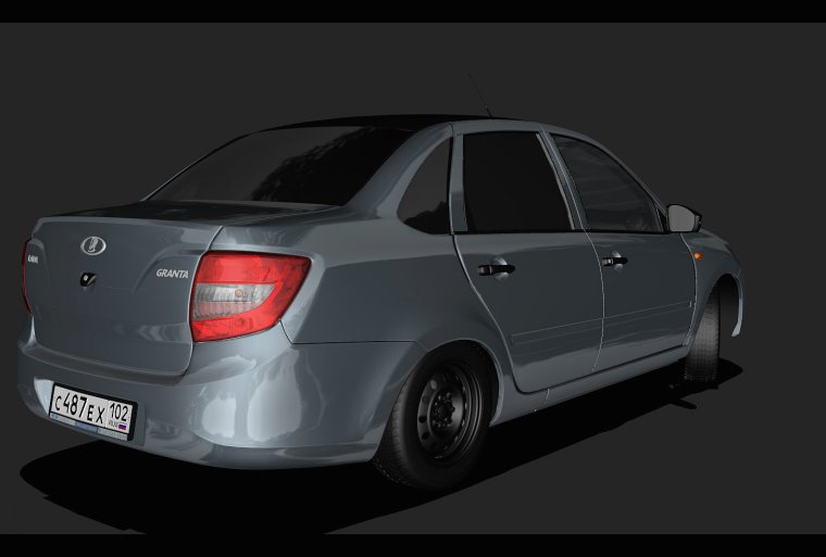 3d модель Лада Гранта лифтбек