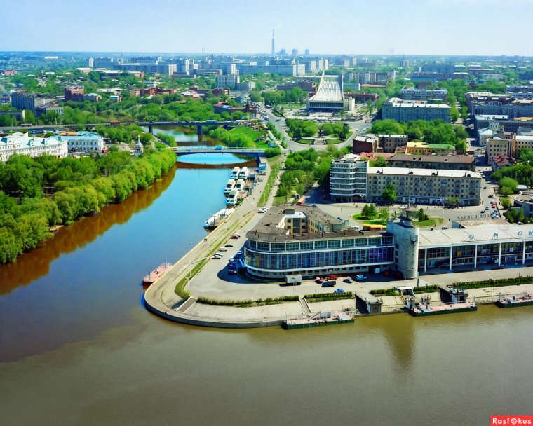 Река Омь и Иртыш