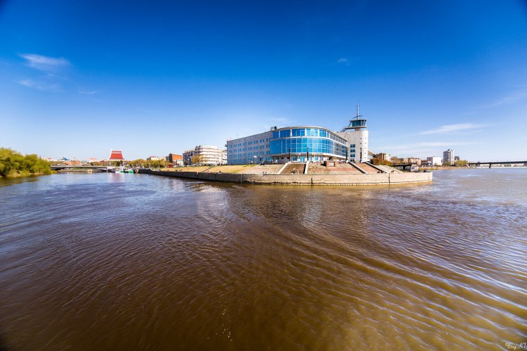 Омск слияние рек Иртыша и Оми