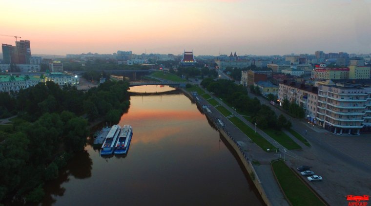 Река Омь в Омске