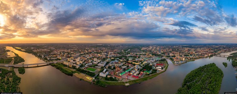 Омск слияние двух рек Омь