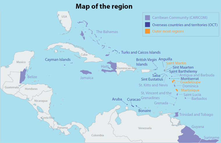 Кюрасао на карте мира