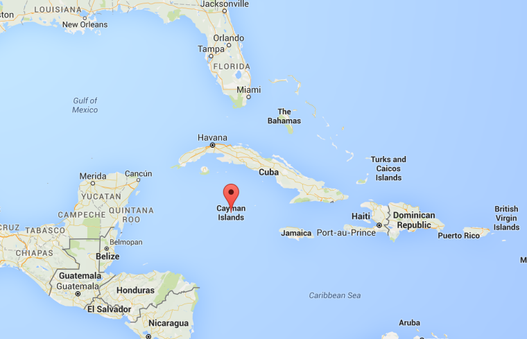 Каймановы острова на карте
