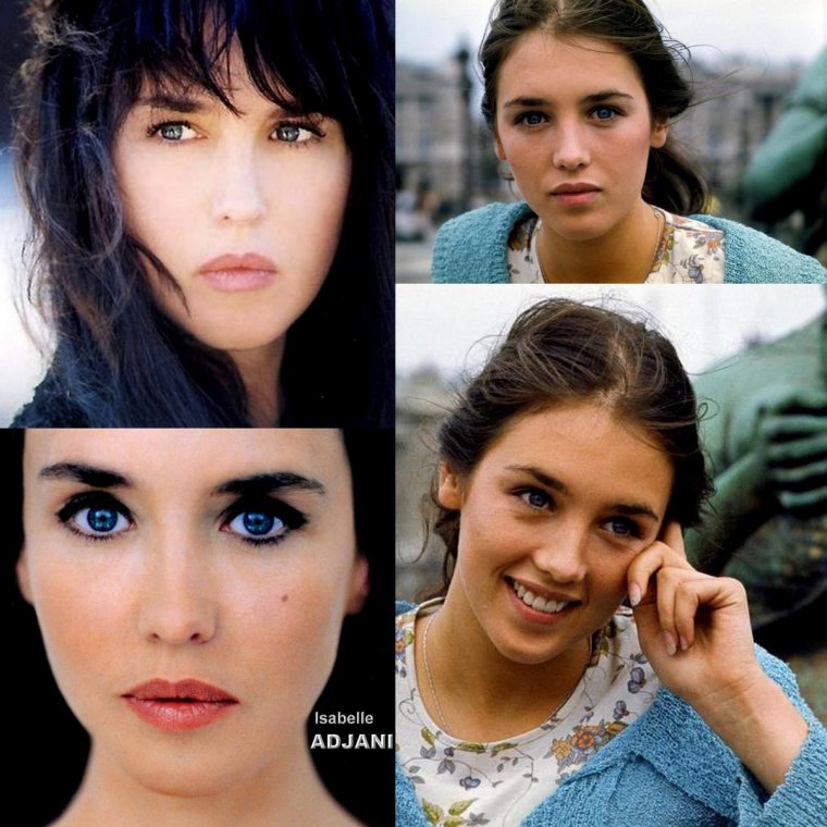 Изабель Аджани в молодости и сейчас