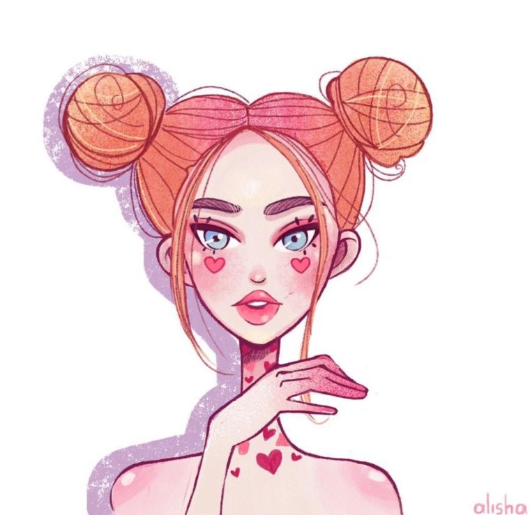 Мультипликационные рисунки девушек