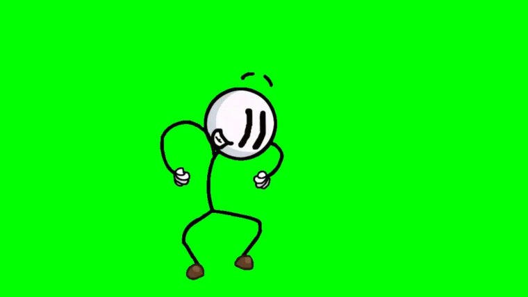 Стикмен на зеленом фоне