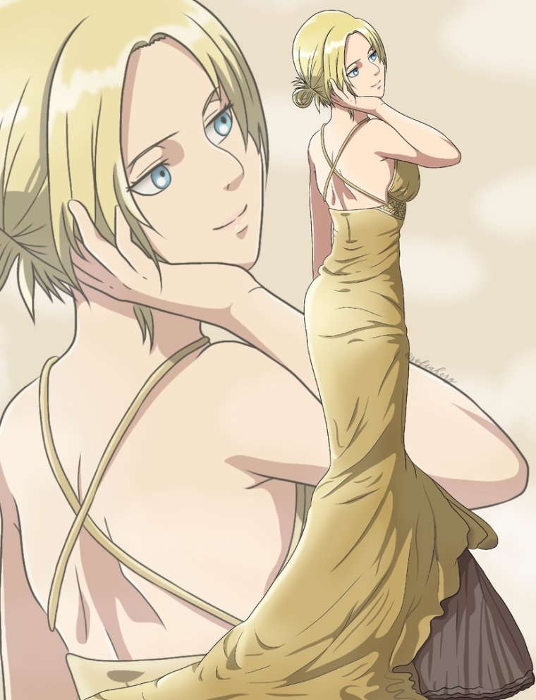 Микаса Титан и Энни Титан