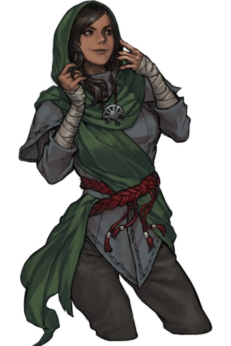 Эльф монах ДНД лысый