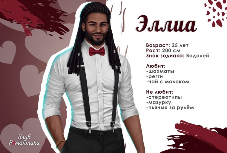 Анкеты персонажей клуба романтики