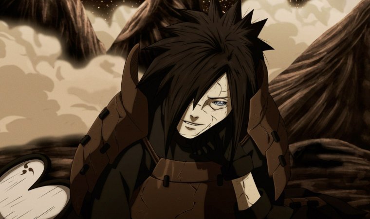 Мадара Учиха улыбается