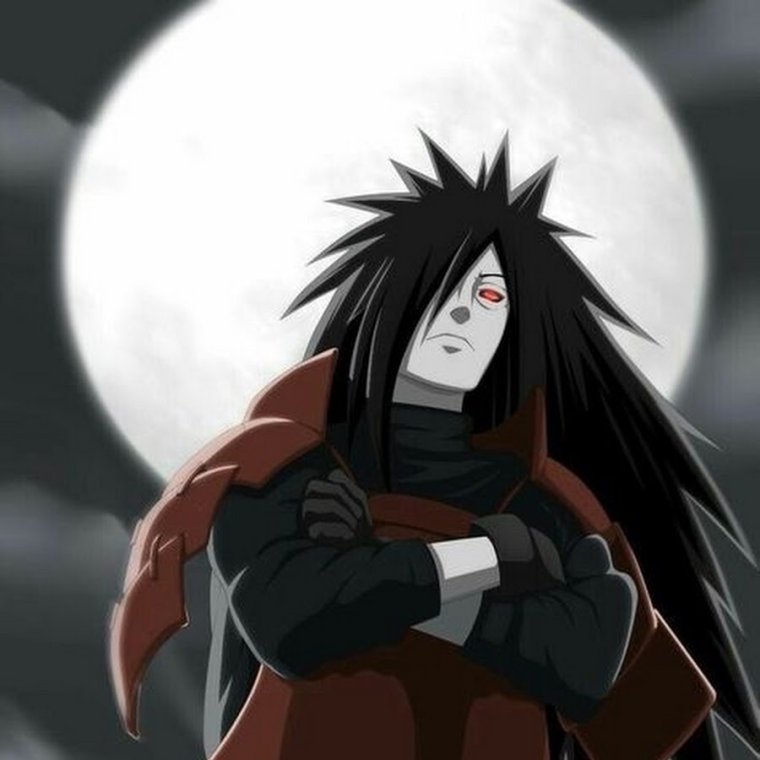 Учиха Мадара арт с шаринганом