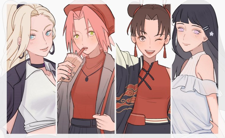 Сакура ино Хината Тен Тен