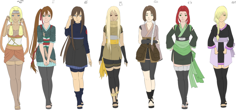 Наруто аутфиты Куноичи