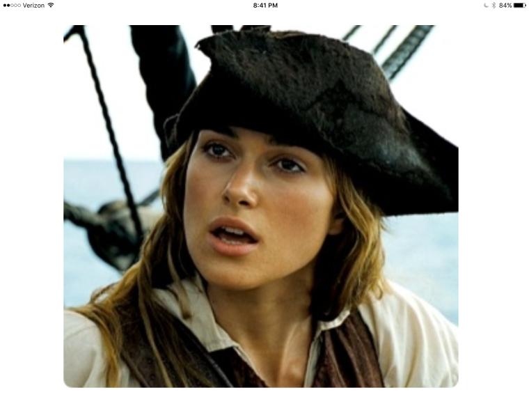 Элизабет Суонн на корабле