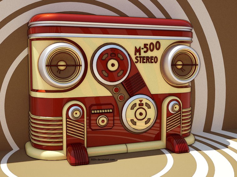 Радиоприемник ретро дизельпанк