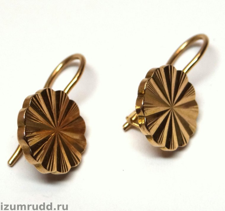 Серьги Клевер 583 пробы