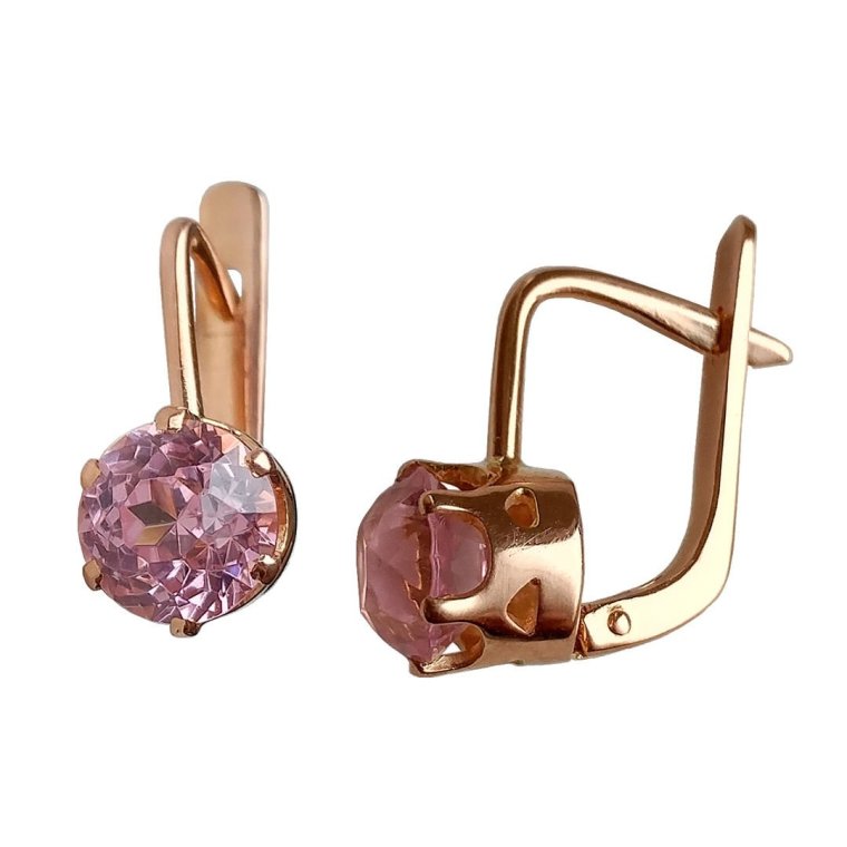 Серьги золотые с камнем дс4103