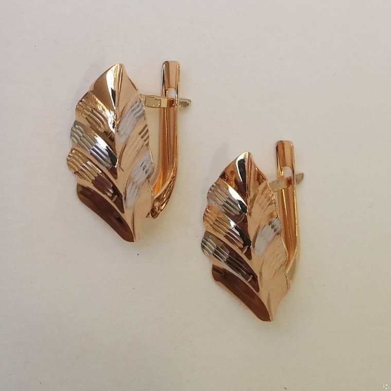 Советские золотые сережки