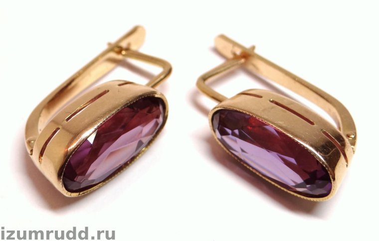 Серьги с сапфиром 583 пробы сапфир