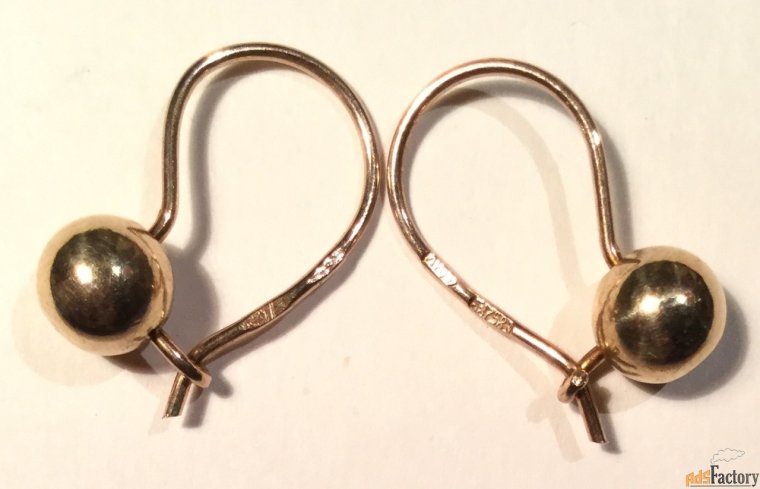 Серьги 583 проба золота 7квз