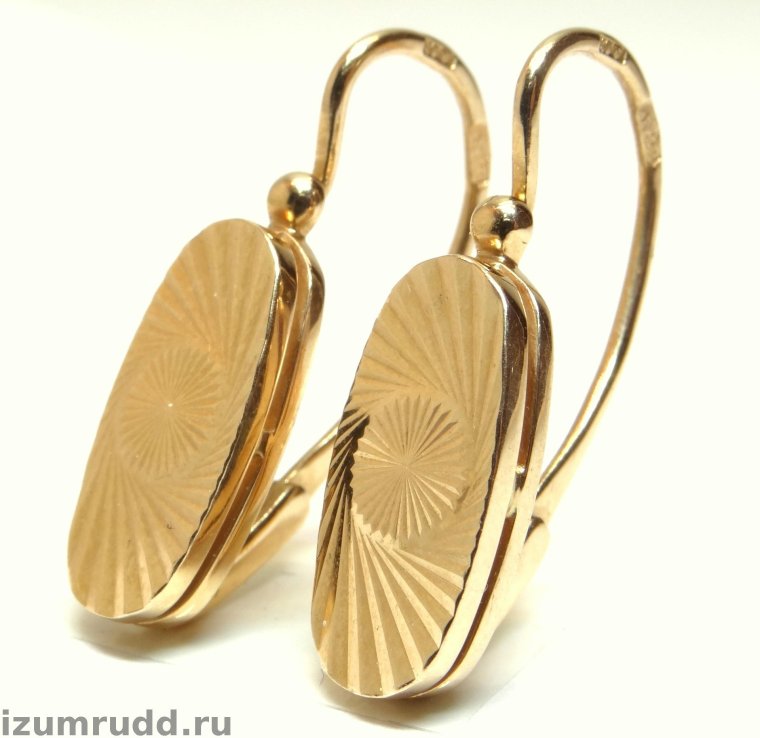 Советские золотые серьги 585