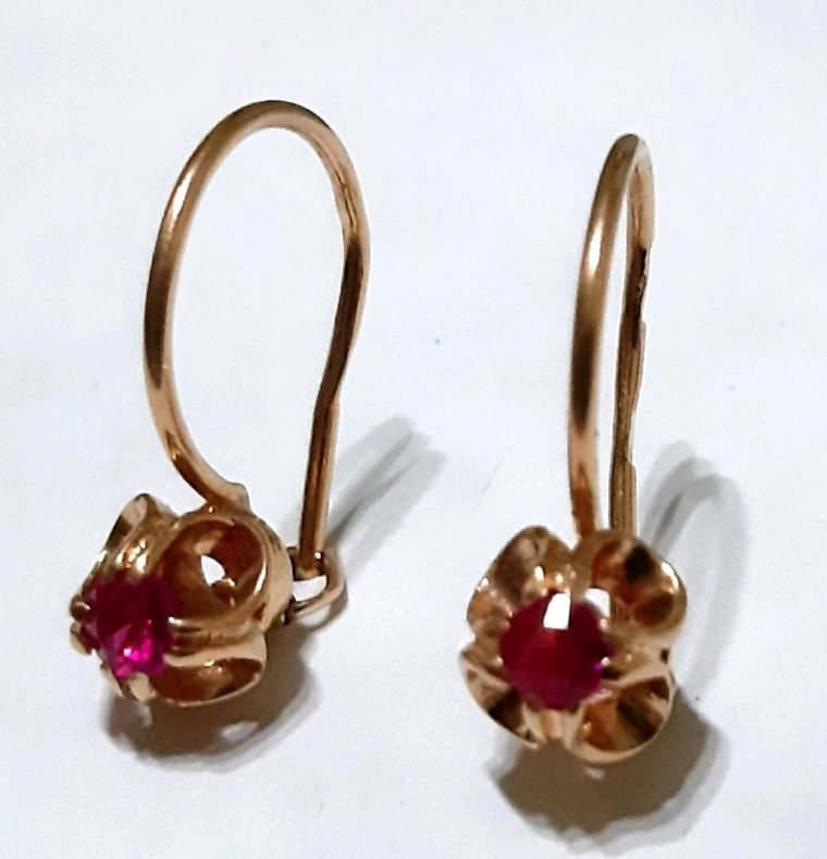 Золотые серьги Мадонна 583