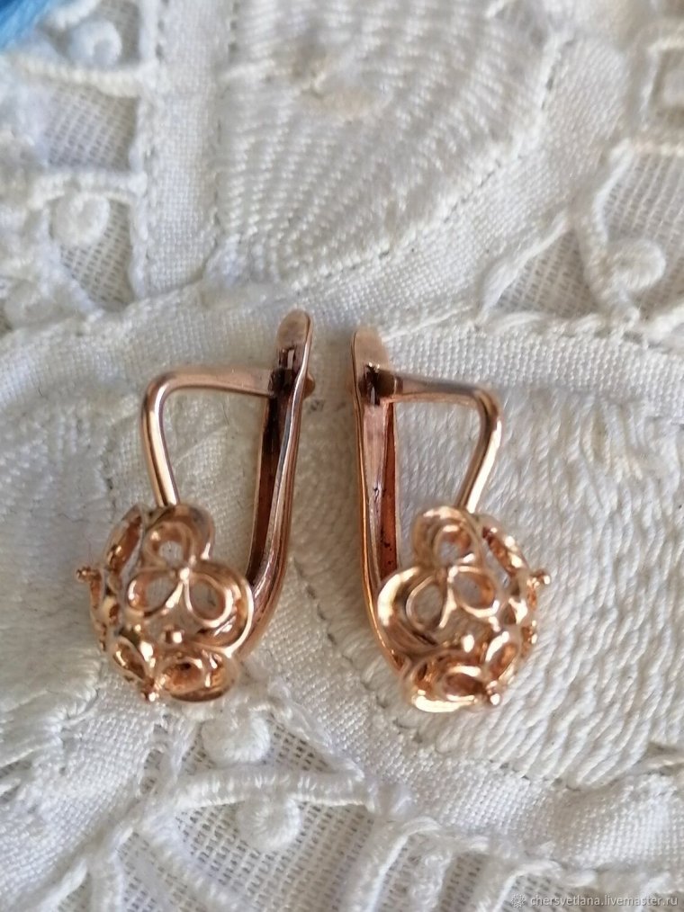 Винтажные золотые серьги СССР