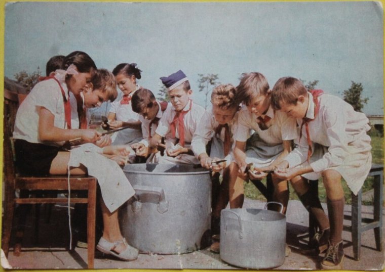 Столовая СССР Пионерский лагерь