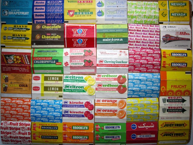 Жевательные резинки 80-х