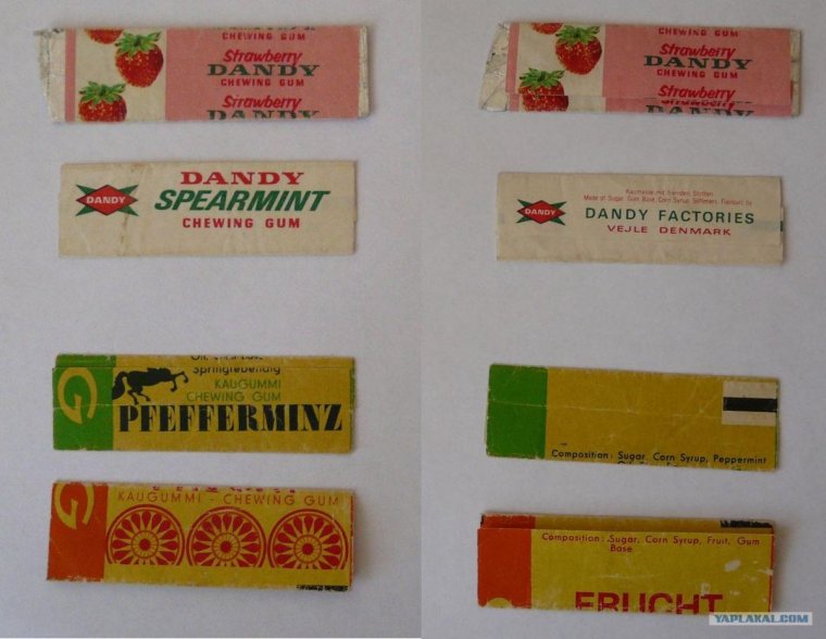Жевательные резинки 70-х