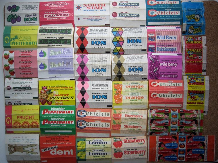 Фантики от советских жвачек