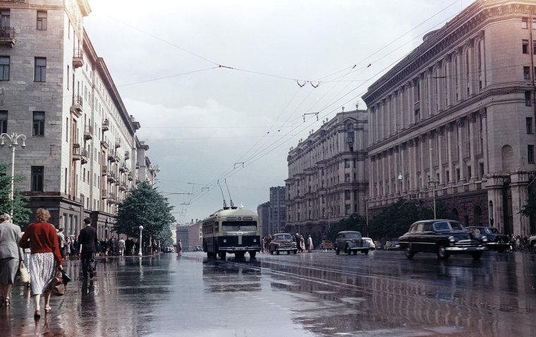 Москва СССР улица Горького 1950-е