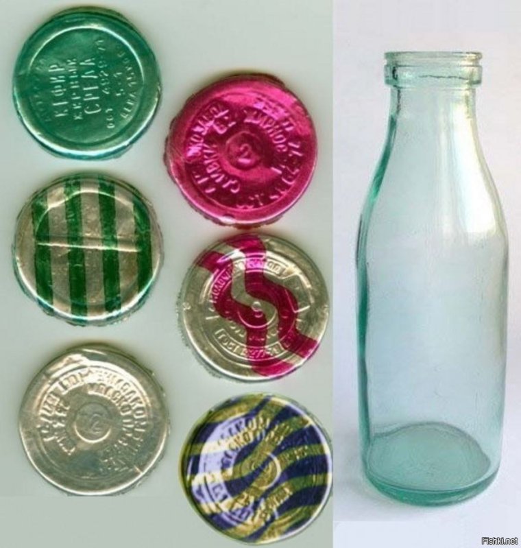 Молоко и кефир в бутылках в СССР