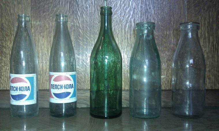 Советские молочные бутылки
