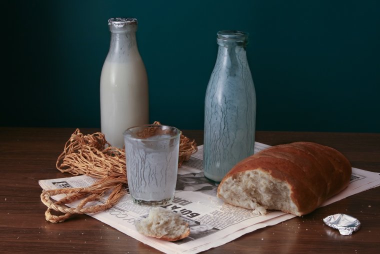 Бутылка кефира пол батона в СССР