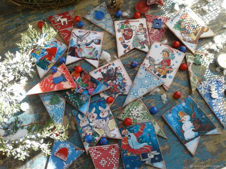 Советская гирлянда флажки