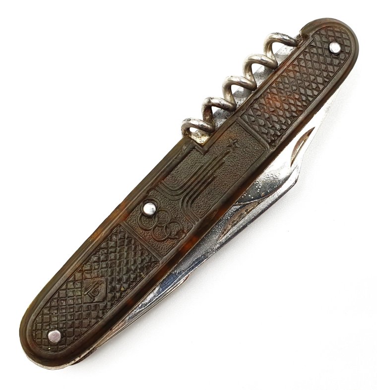 Нож складной СССР Давыдково Заря латунь