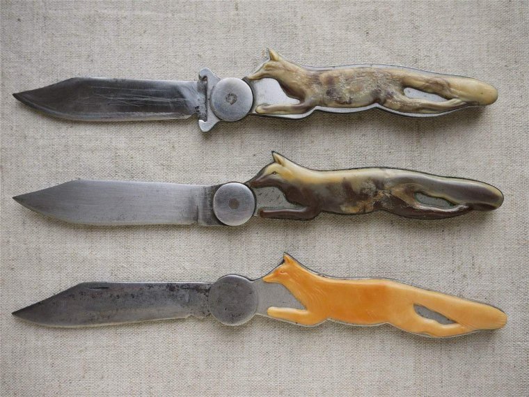 Нож складной лиса СССР Шарнирный