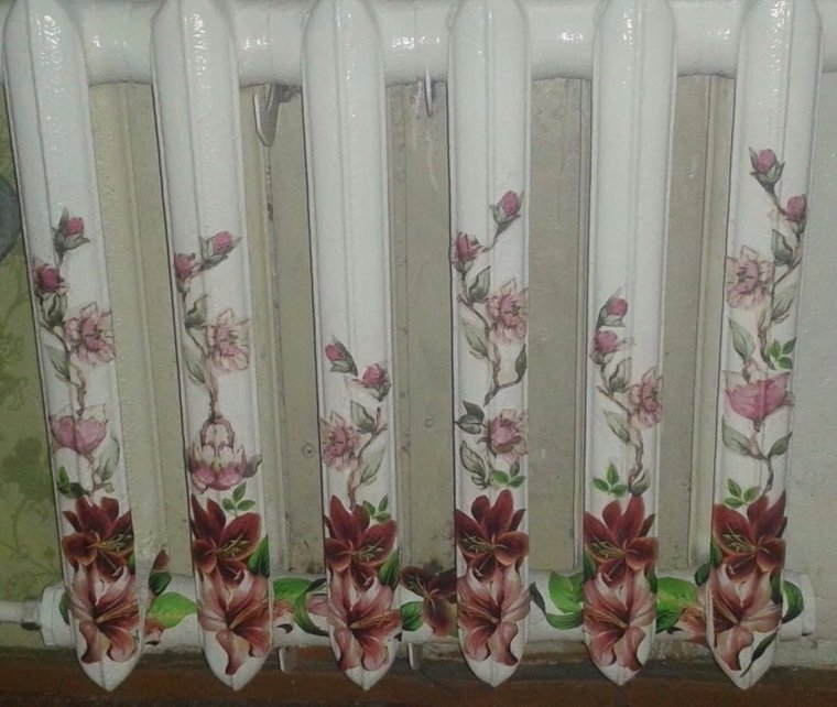 Декорирование чугунных батарей