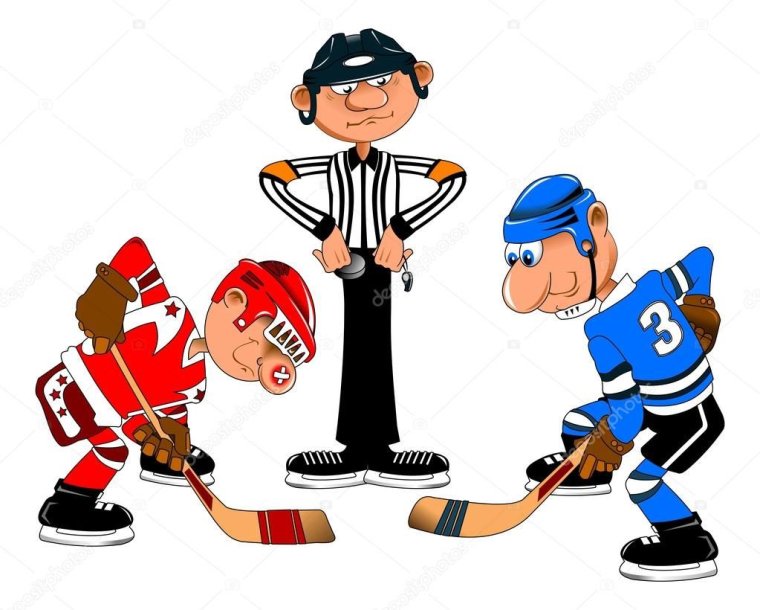 Тренер по хоккею мультяшный