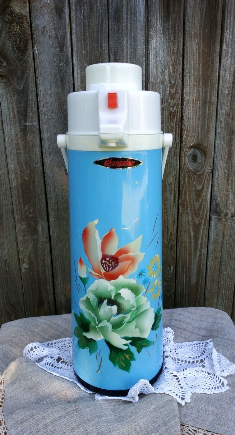 Китайский термос с помпой