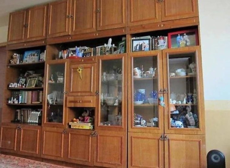 Советская мебельная стенка Онега