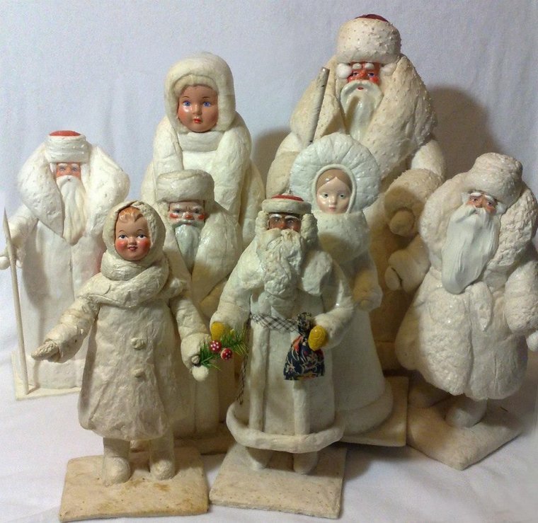 Ватные дед Мороз и Снегурочка СССР