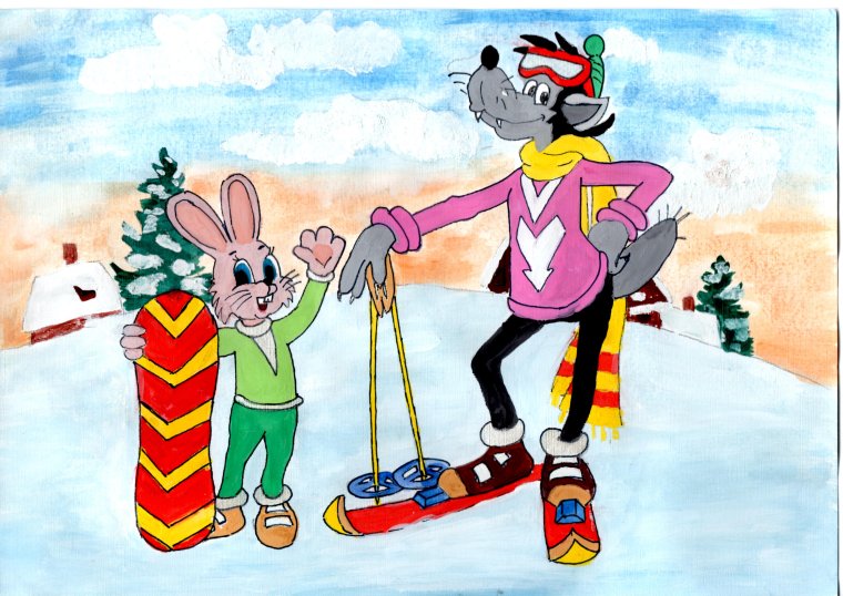 Мультяшки зимний спорт