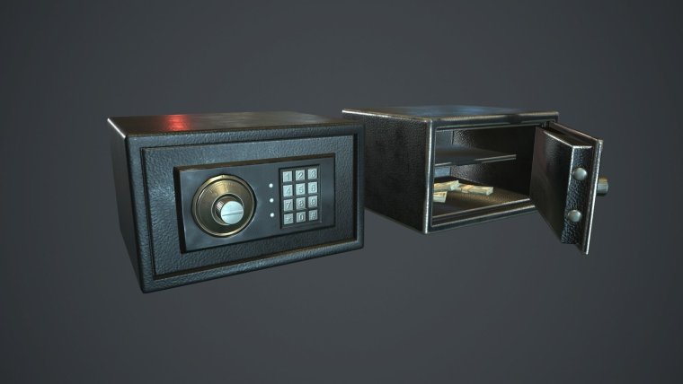 Low Poly 3d models сейф