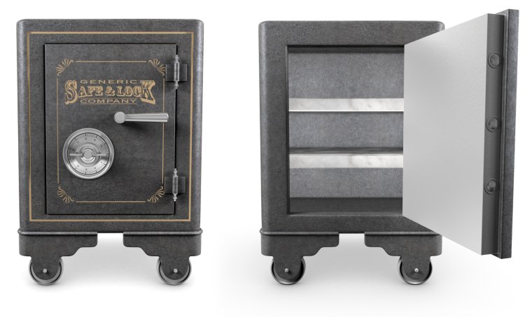 Сейф Винтаж рисунок